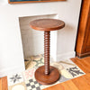 French Vintage Spiral Pedestal Side Table