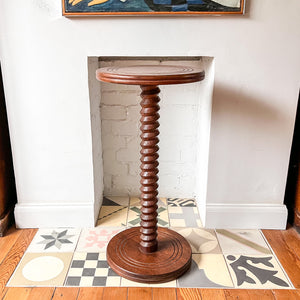 French Vintage Spiral Pedestal Side Table