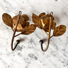Pair Of French Vintage Toleware Wall Hooks