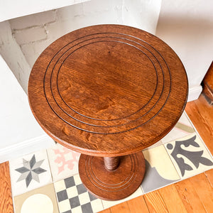 French Vintage Spiral Pedestal Side Table