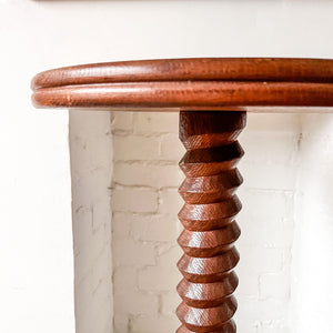 French Vintage Spiral Pedestal Side Table