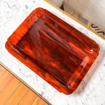 Load image into Gallery viewer, Italian Mid Century Lucite Tortoise Shell Style Tray Circa 1970s
