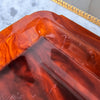 Italian Mid Century Lucite Tortoise Shell Style Tray Circa 1970s