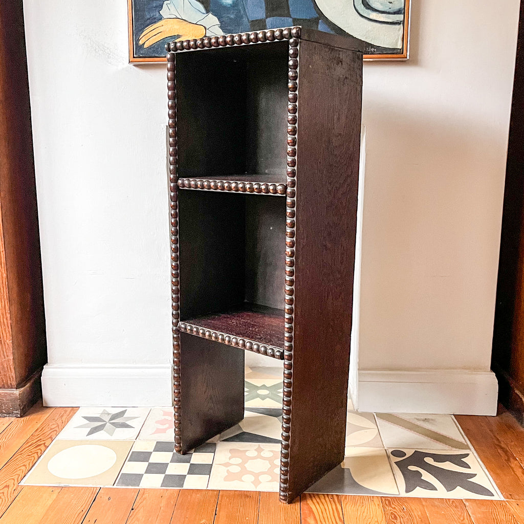 Antique Shelving Unit With Decorative Bobbin Trim