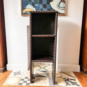 Antique Shelving Unit With Decorative Bobbin Trim