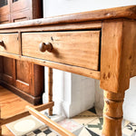 Load image into Gallery viewer, Victorian Pine Faux Bamboo Console / Hall Table / Desk
