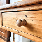 Load image into Gallery viewer, Victorian Pine Faux Bamboo Console / Hall Table / Desk
