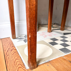 A Pair Of Continental Bedside Cabinets With Marble Tops