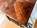 Load image into Gallery viewer, French Antique Bobbin Two Tier Side Table With Parquetry Top

