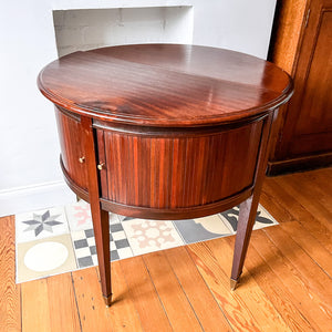 A Near Pair Of Continental Demi Lune Tambour Cabinets