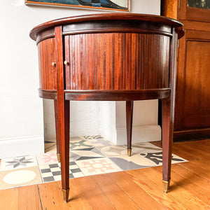 A Near Pair Of Continental Demi Lune Tambour Cabinets