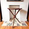 Antique Faux Bamboo Cricket Side Table