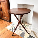 Load image into Gallery viewer, Antique Faux Bamboo Cricket Side Table
