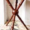 Antique Faux Bamboo Cricket Side Table