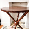 Antique Faux Bamboo Cricket Side Table