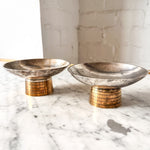 Load image into Gallery viewer, A Pair Of Vintage Silver Plated Candle Holders Or Trinket Dishes
