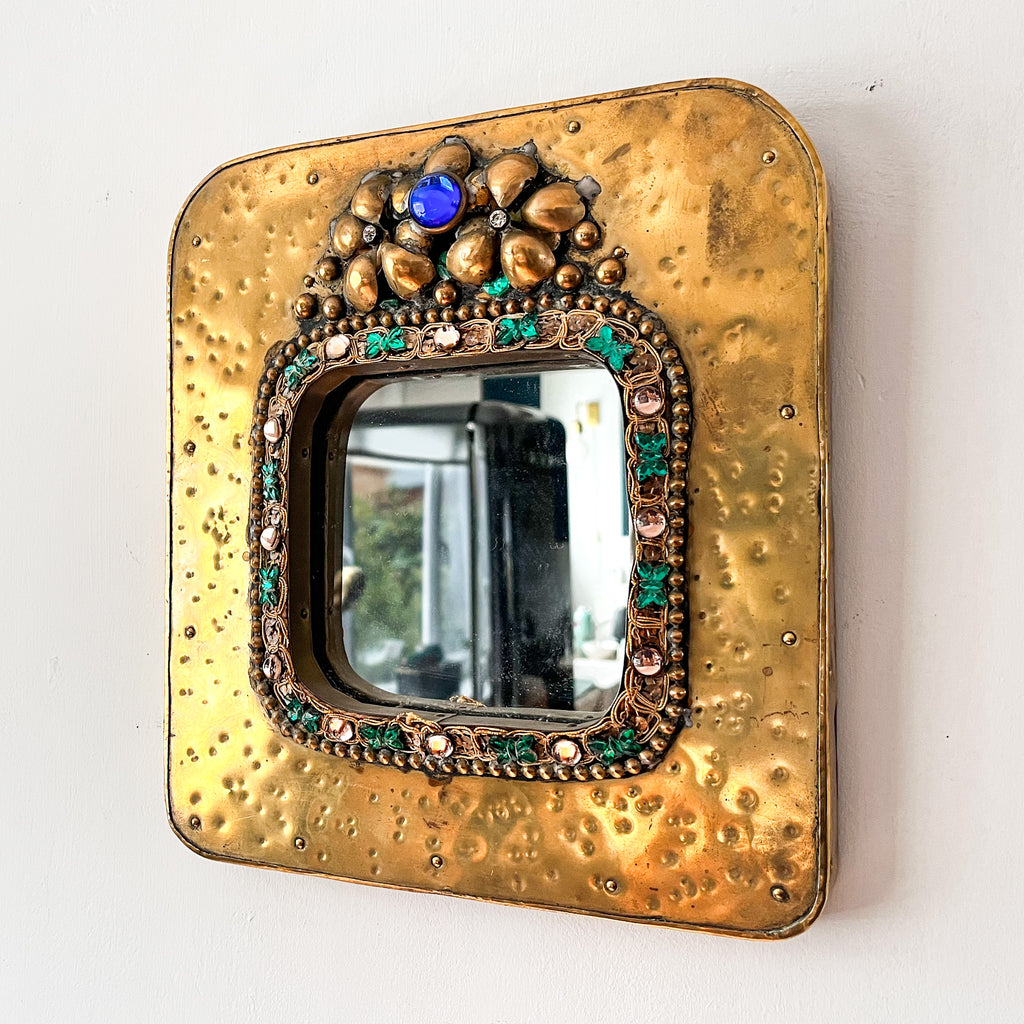 Vintage French Circular Rope Mirror In The Manner Of Adrien Audoux