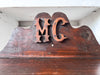 French Vintage Shelf With Spindle Supports And Monogram