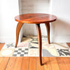 Round Art Deco Walnut Veneer Side Table