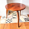 Round Art Deco Walnut Veneer Side Table