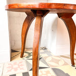 Load image into Gallery viewer, Round Art Deco Walnut Veneer Side Table
