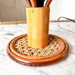 Load image into Gallery viewer, Pair Of Vintage Italian Bamboo And Cane Table Lamps
