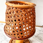 Load image into Gallery viewer, Pair Of Vintage Italian Bamboo And Cane Table Lamps
