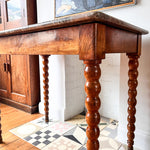 Load image into Gallery viewer, Continental Marble Top Bobbin Hall Table / Desk
