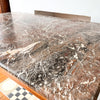 Continental Marble Top Bobbin Hall Table / Desk