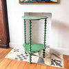 French Painted Antique Side Table With Spindle Supports