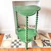 French Painted Antique Side Table With Spindle Supports