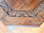 Load image into Gallery viewer, Antique Bobbin Cricket Table With Carved Top
