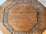 Load image into Gallery viewer, Antique Bobbin Cricket Table With Carved Top
