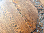 Load image into Gallery viewer, Antique Bobbin Cricket Table With Carved Top
