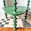 French Painted Antique Side Table With Spindle Supports