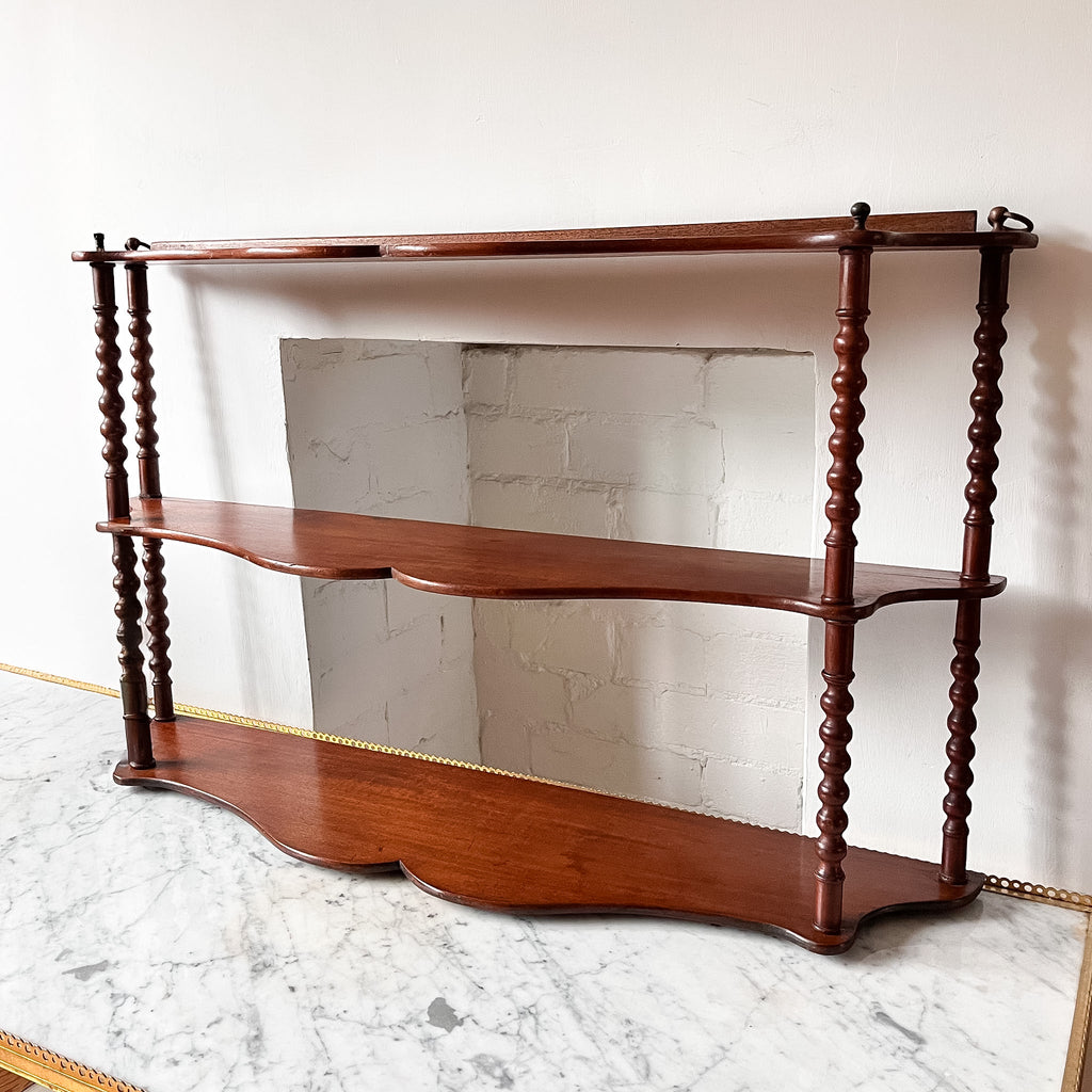 French Antique Bobbin Wall Shelf