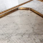 Load image into Gallery viewer, Large Italian Mid Century Glass Tray With Brass Frame
