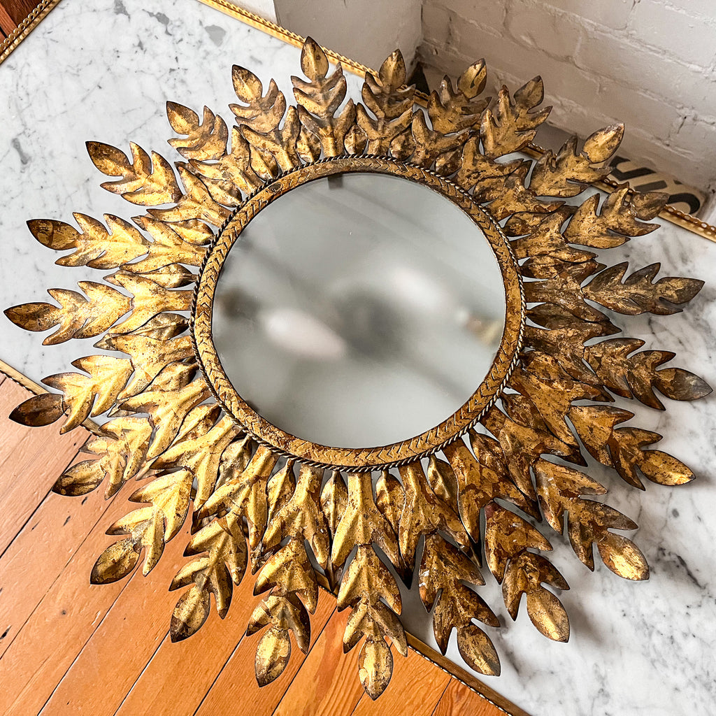 Spanish Mid Century Sunburst Ceiling Light