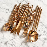 Load image into Gallery viewer, A 144 Piece Set Of Vintage Bronze Faux Bamboo Cutlery For 12 Persons
