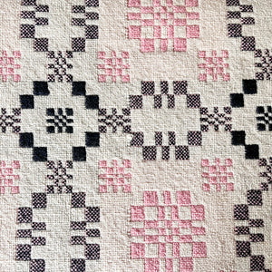 Vintage Welsh Blanket In Cream And Pink Colour Ways