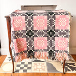 Load image into Gallery viewer, Vintage Welsh Blanket In Cream And Pink Colour Ways
