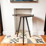 Load image into Gallery viewer, Antique Clover Shaped Bobbin Side Table
