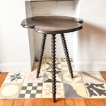 Load image into Gallery viewer, Antique Clover Shaped Bobbin Side Table
