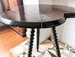 Load image into Gallery viewer, Antique Clover Shaped Bobbin Side Table
