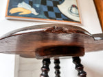 Load image into Gallery viewer, Antique Clover Shaped Bobbin Side Table
