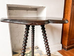 Load image into Gallery viewer, Antique Clover Shaped Bobbin Side Table
