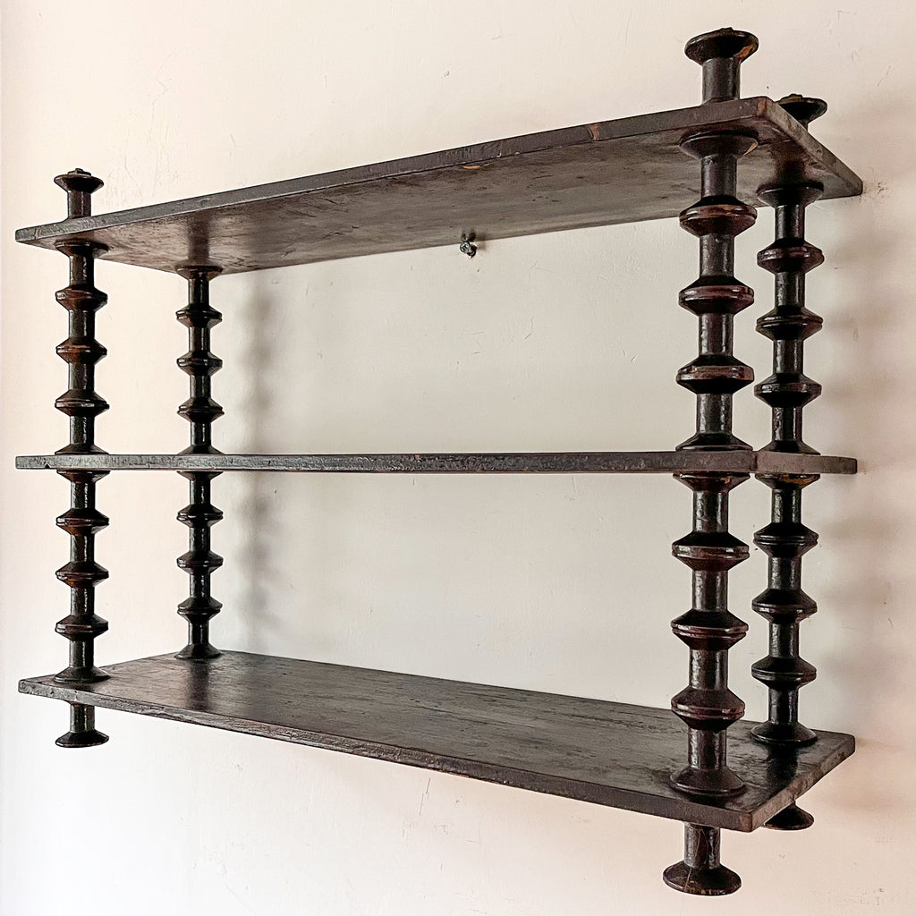 French Vintage Shelf With Spindle Supports