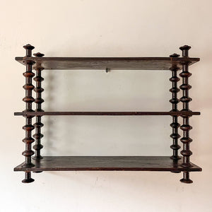 French Vintage Shelf With Spindle Supports