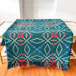 Load image into Gallery viewer, Vintage Welsh Blanket In Green And Red Colour Ways
