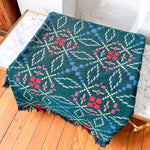 Load image into Gallery viewer, Vintage Welsh Blanket In Green And Red Colour Ways
